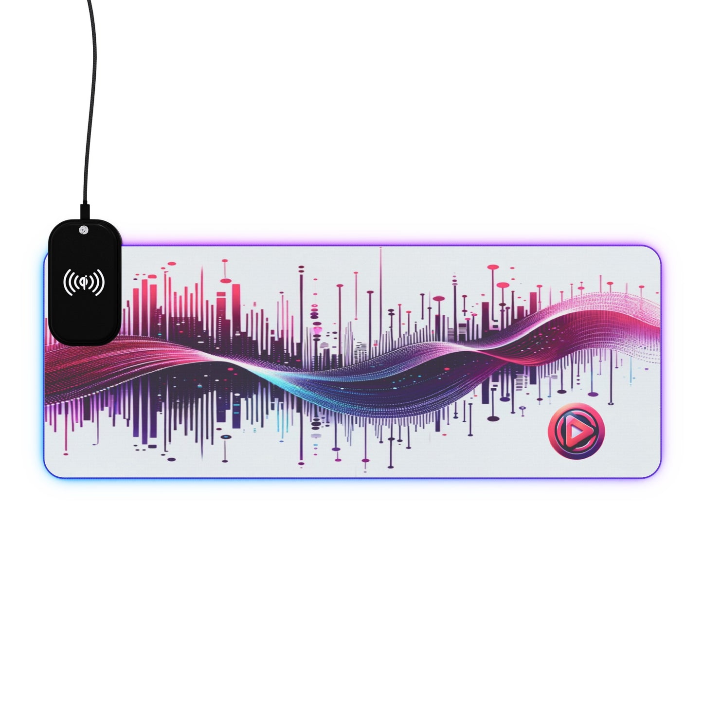 Vidiac LED Gaming Mouse Pad White, Wireless Charging