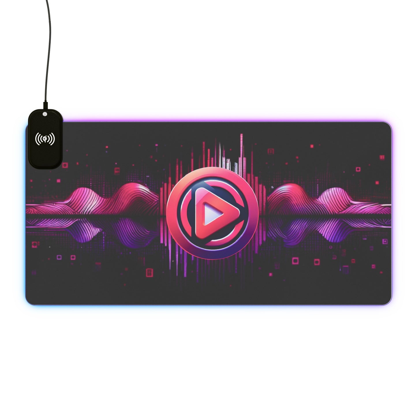 Vidiac LED Gaming Mouse Pad Dark, Wireless Charging