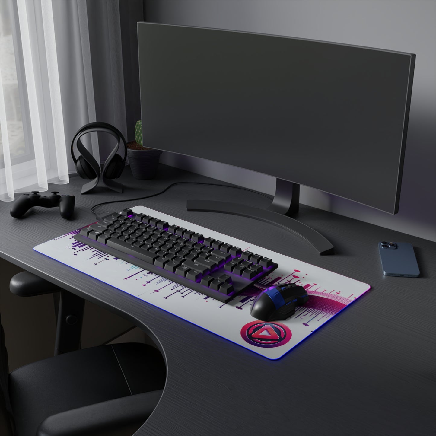 Vidiac LED Gaming Mouse Pad White