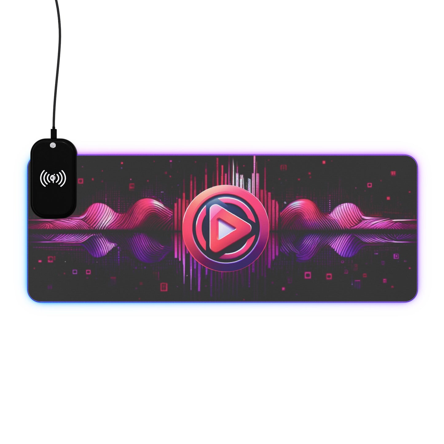 Vidiac LED Gaming Mouse Pad Dark, Wireless Charging