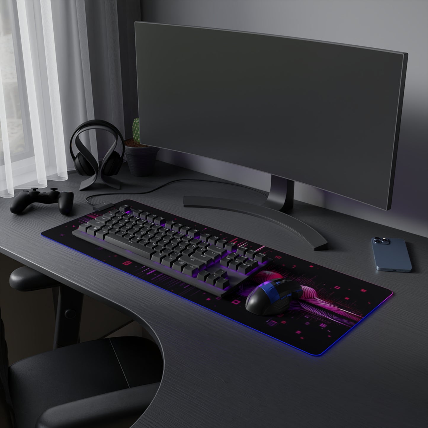 Vidiac LED Gaming Mouse Pad Dark