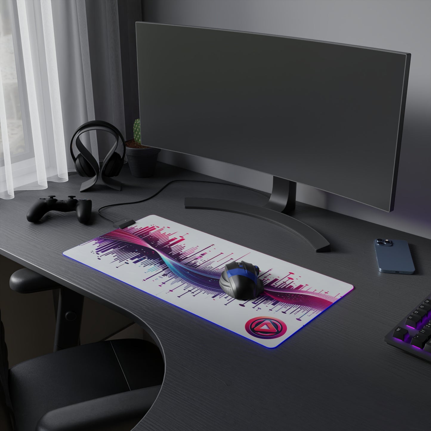 Vidiac LED Gaming Mouse Pad White
