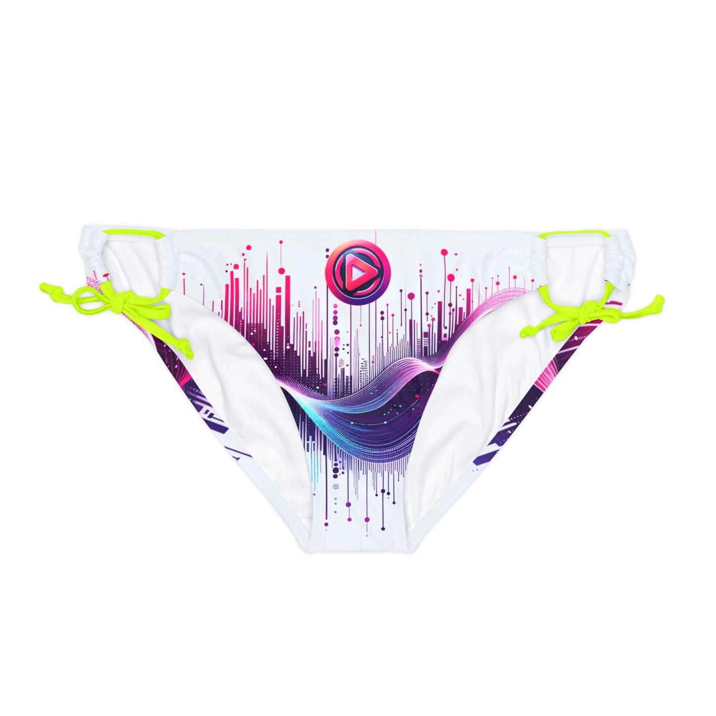Vidiac Loop Tie Side Bikini Bottom (AOP) Light