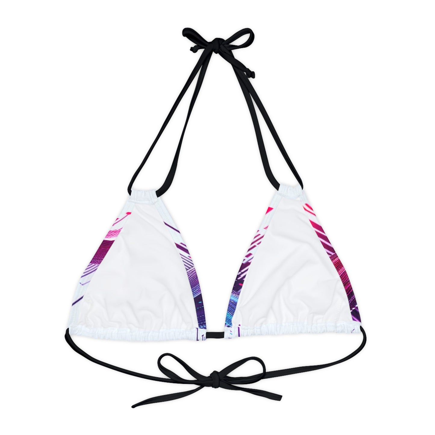 Vidiac Strappy Triangle Bikini Top (AOP) Light