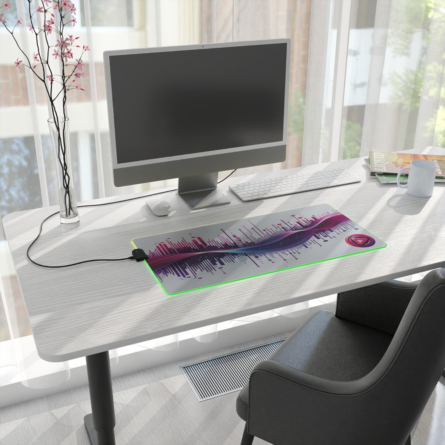 Vidiac LED Gaming Mouse Pad White