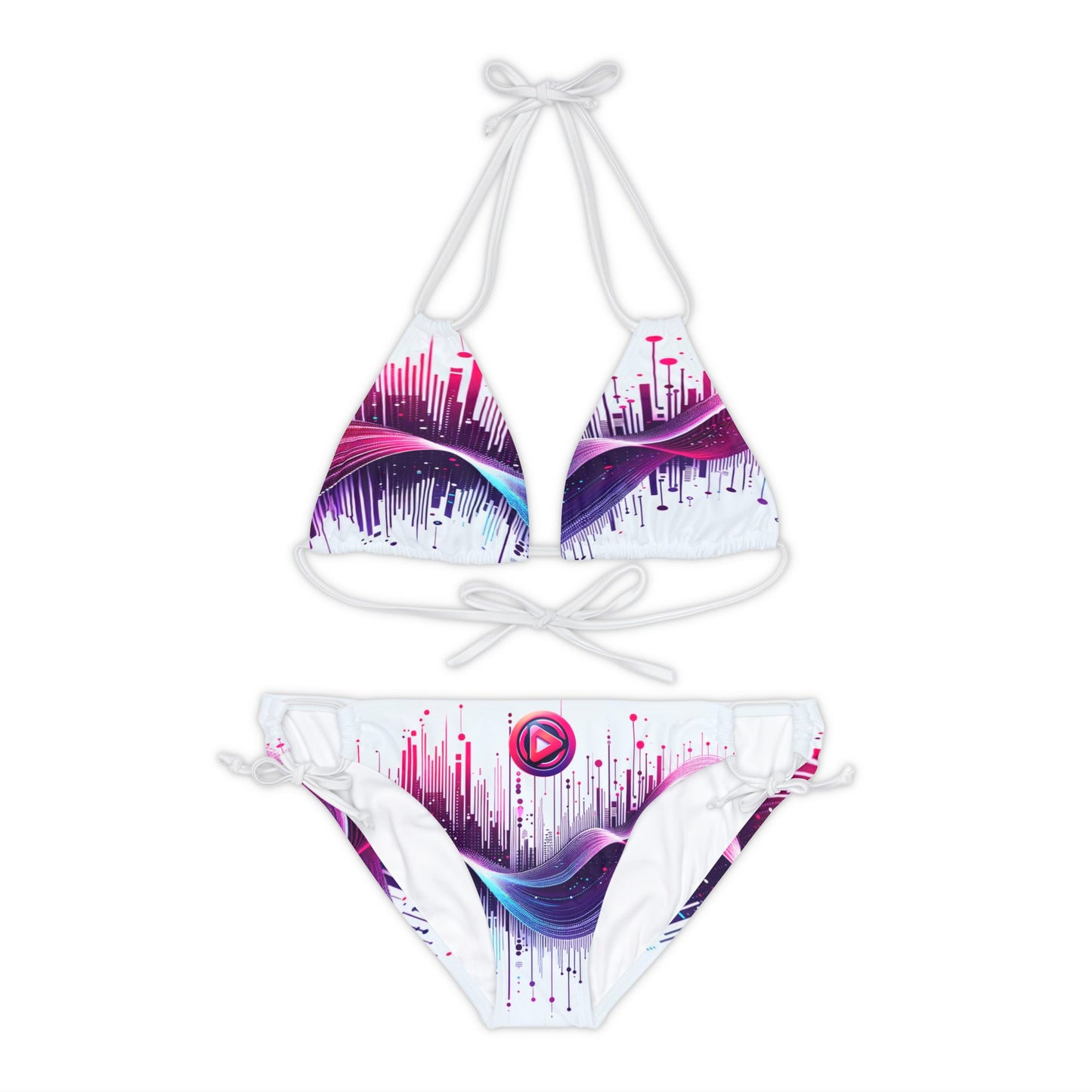 Vidiac Strappy Bikini Set (AOP) Light
