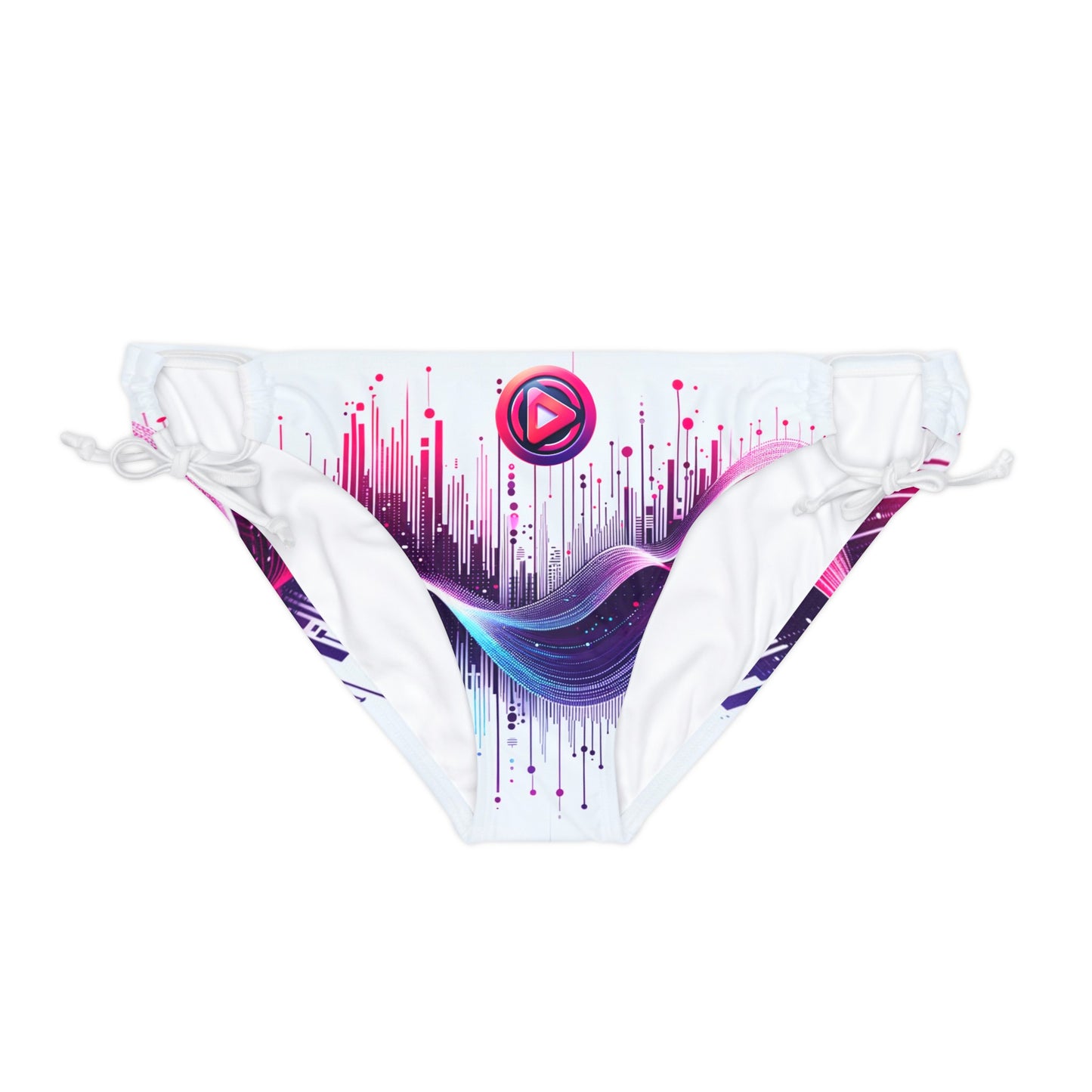 Vidiac Loop Tie Side Bikini Bottom (AOP) Light