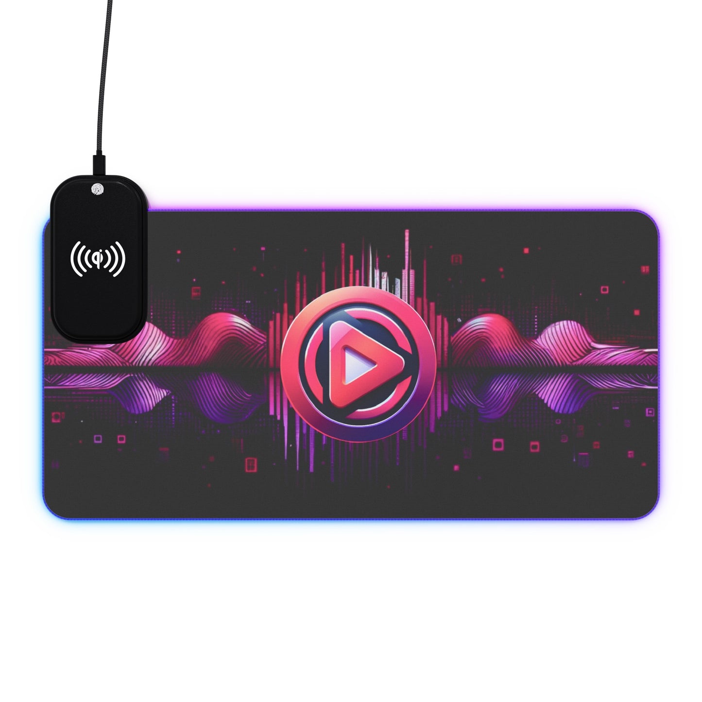 Vidiac LED Gaming Mouse Pad Dark, Wireless Charging