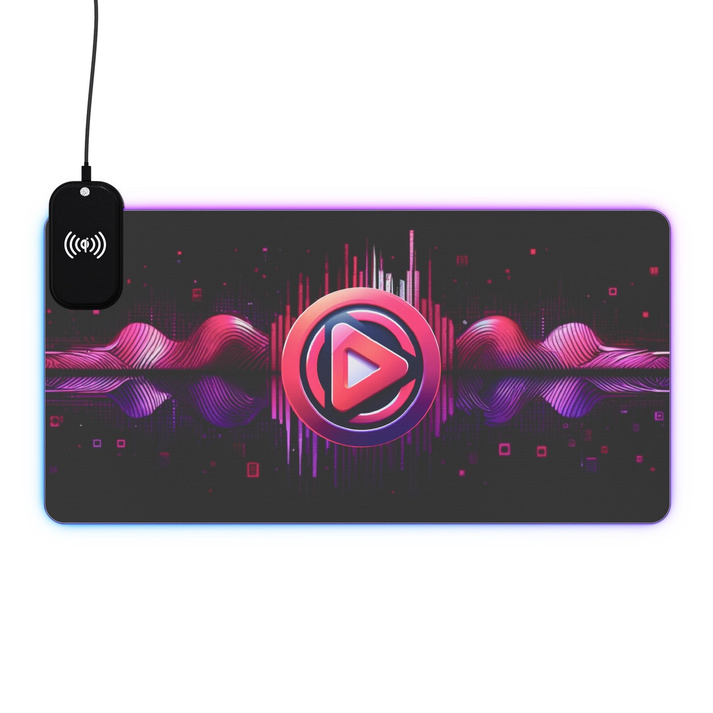Vidiac LED Gaming Mouse Pad Dark, Wireless Charging