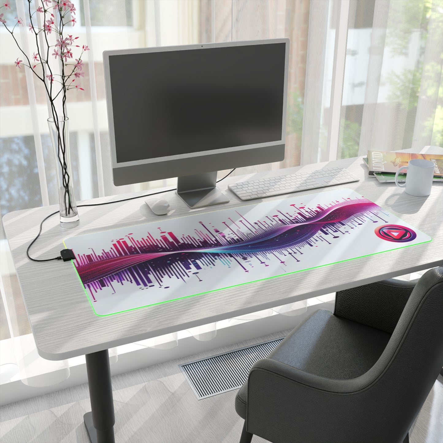 Vidiac LED Gaming Mouse Pad White