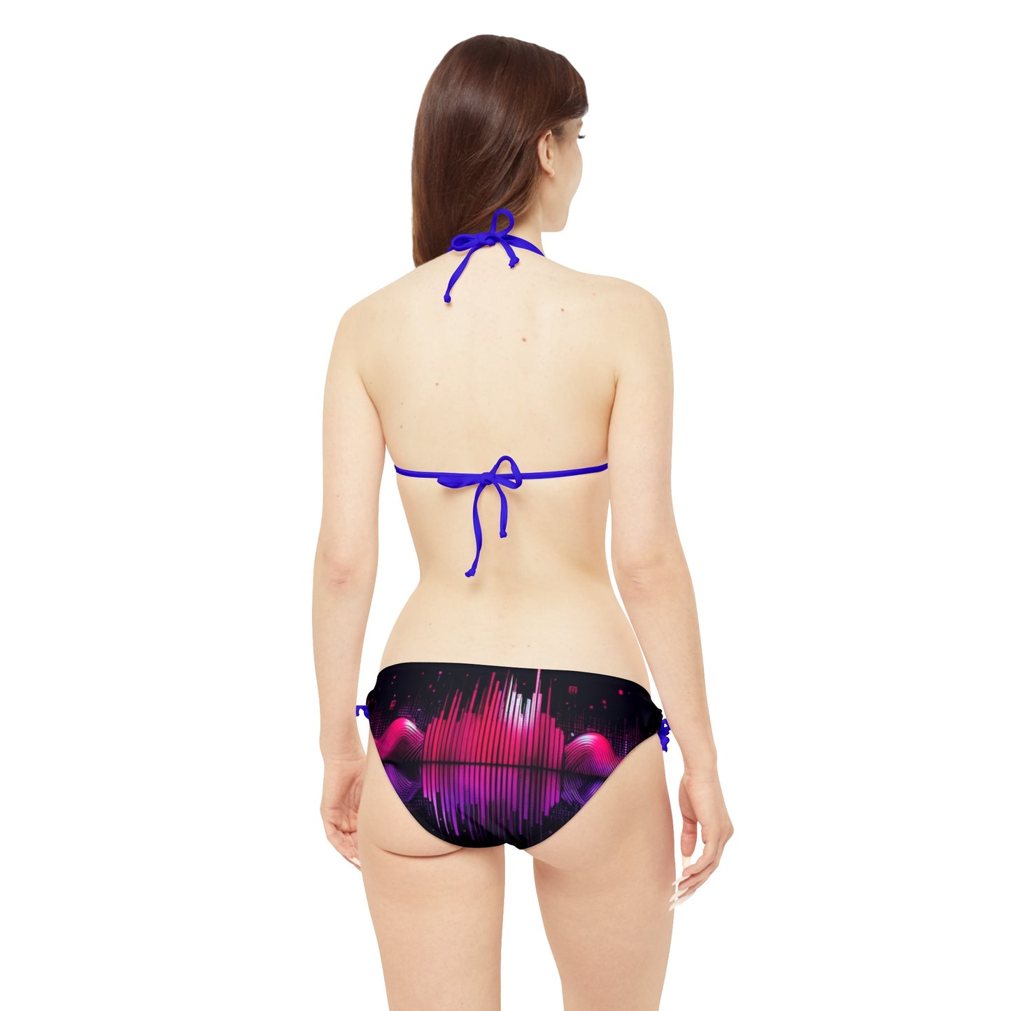 Vidiac Strappy Bikini Set (AOP) Dark