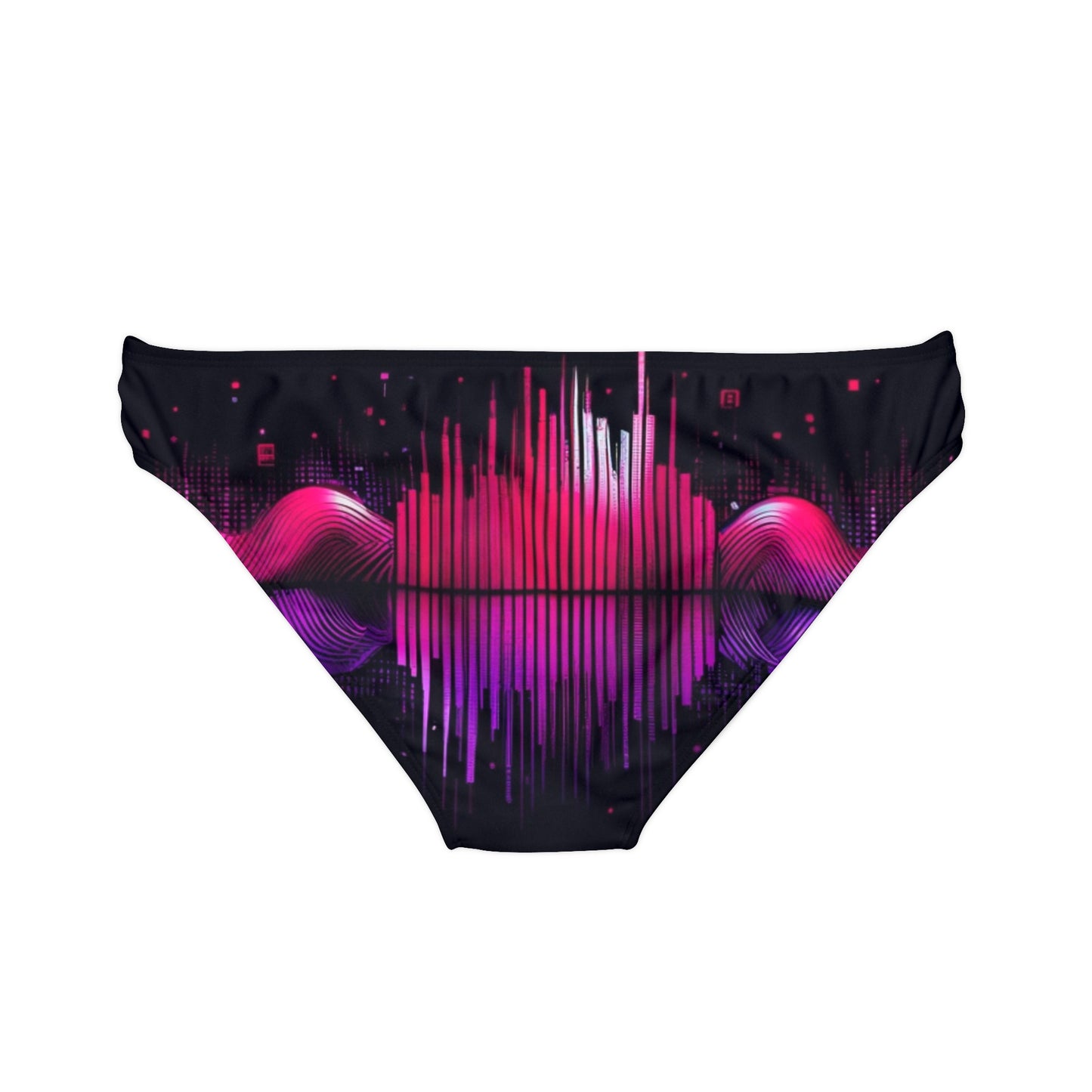 Vidiac Loop Tie Side Bikini Bottom (AOP) Dark