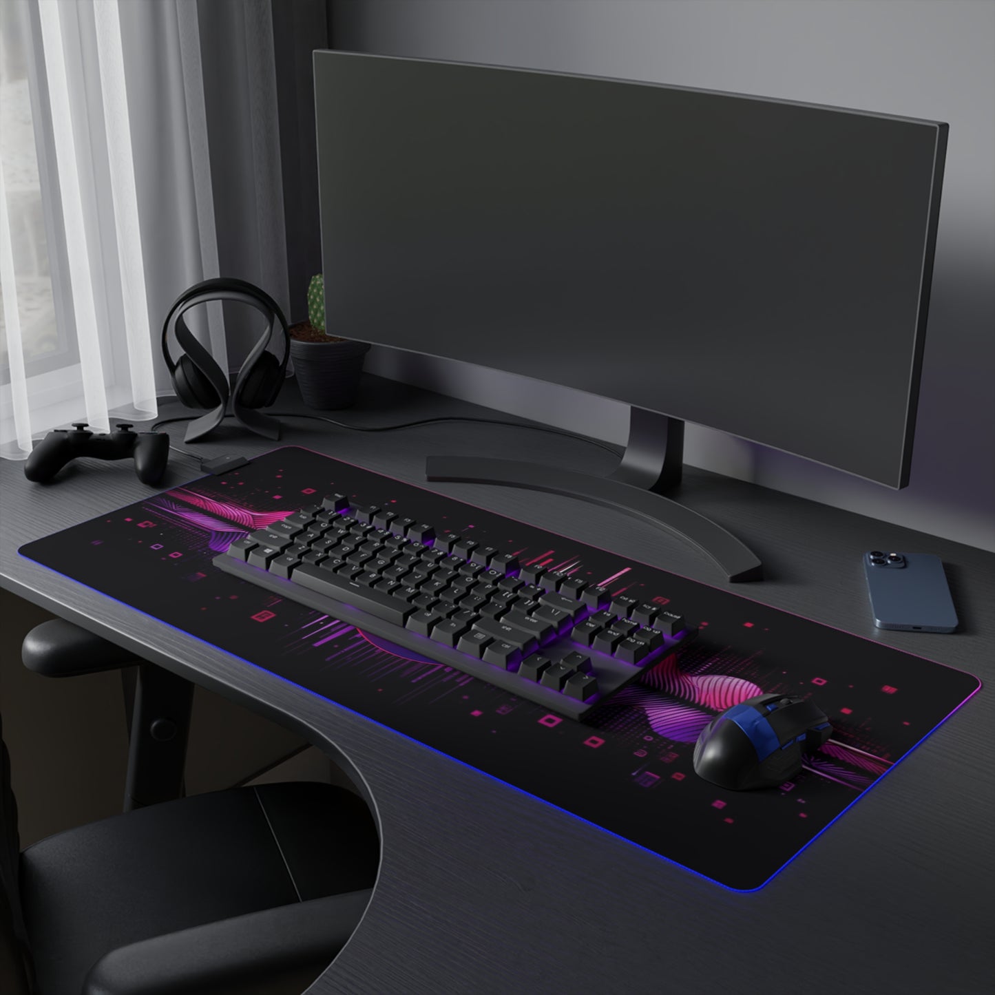 Vidiac LED Gaming Mouse Pad Dark