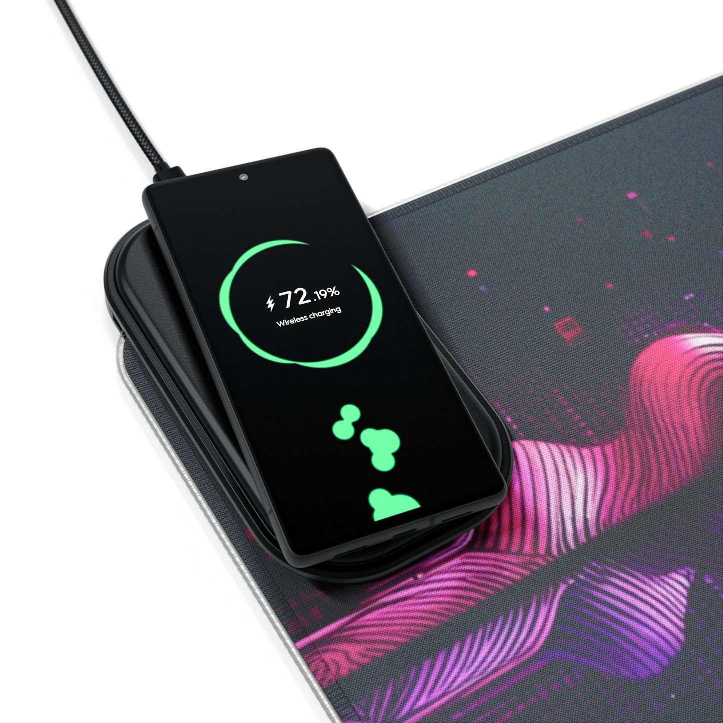 Vidiac LED Gaming Mouse Pad Dark, Wireless Charging