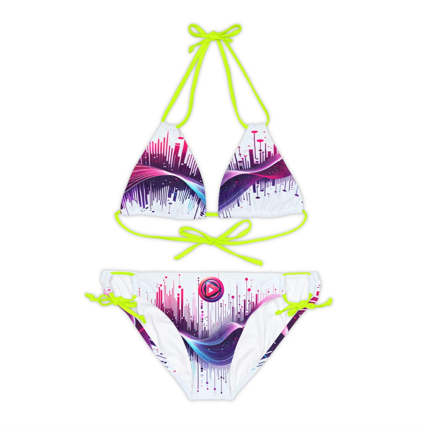 Vidiac Strappy Bikini Set (AOP) Light