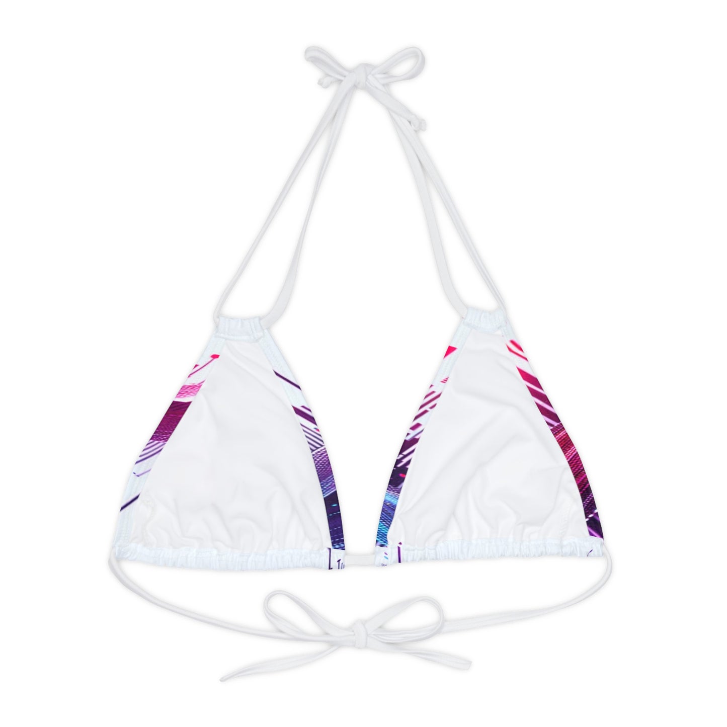 Vidiac Strappy Triangle Bikini Top (AOP) Light