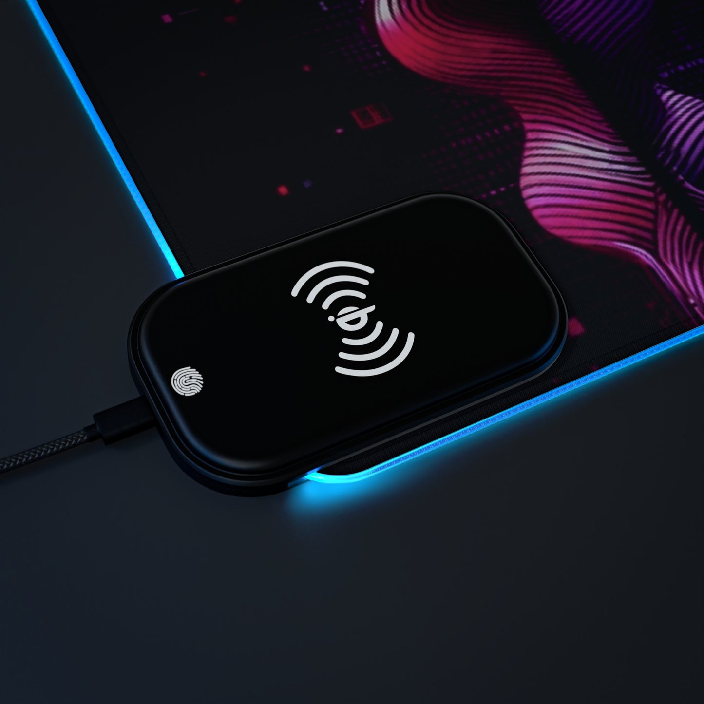 Vidiac LED Gaming Mouse Pad Dark, Wireless Charging
