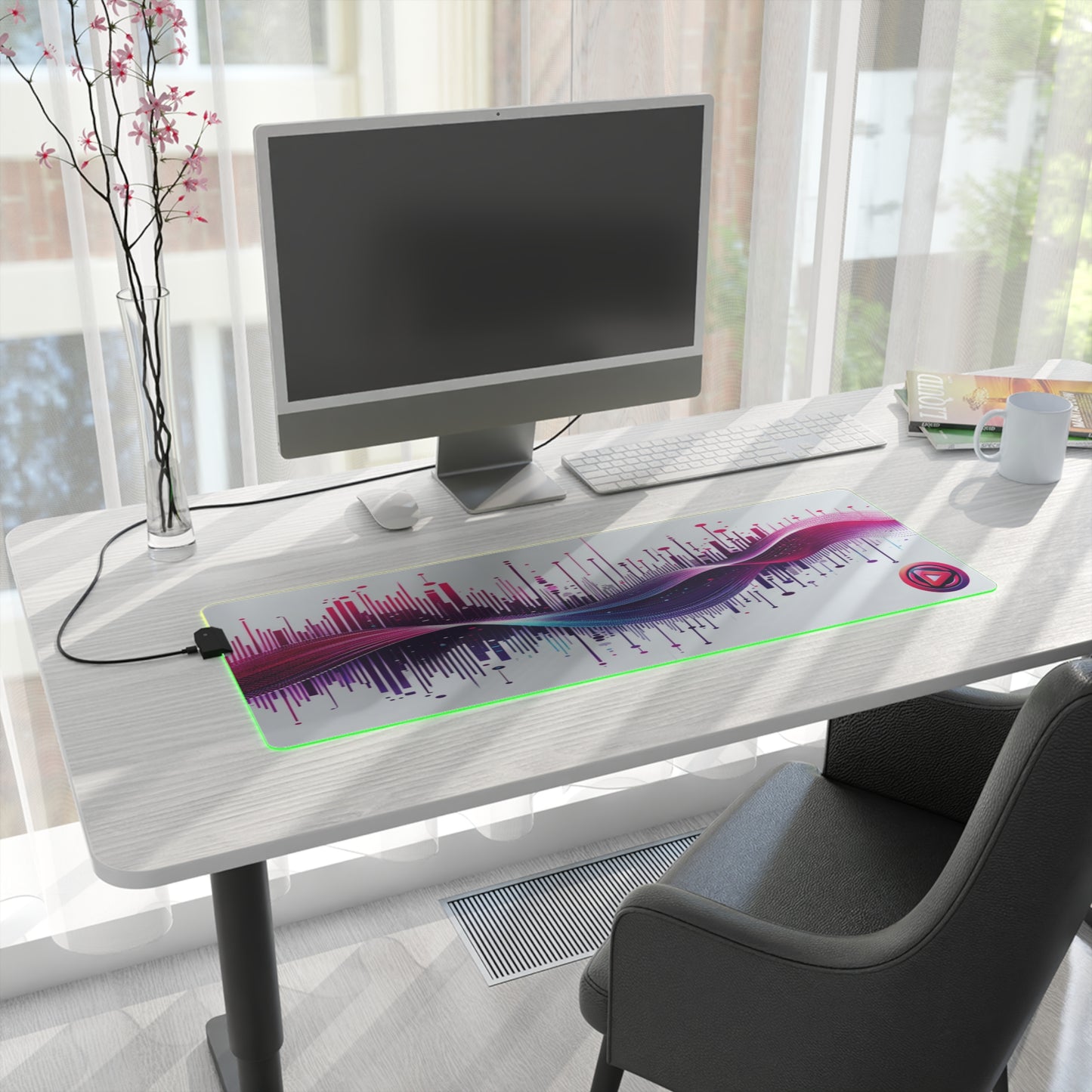 Vidiac LED Gaming Mouse Pad White