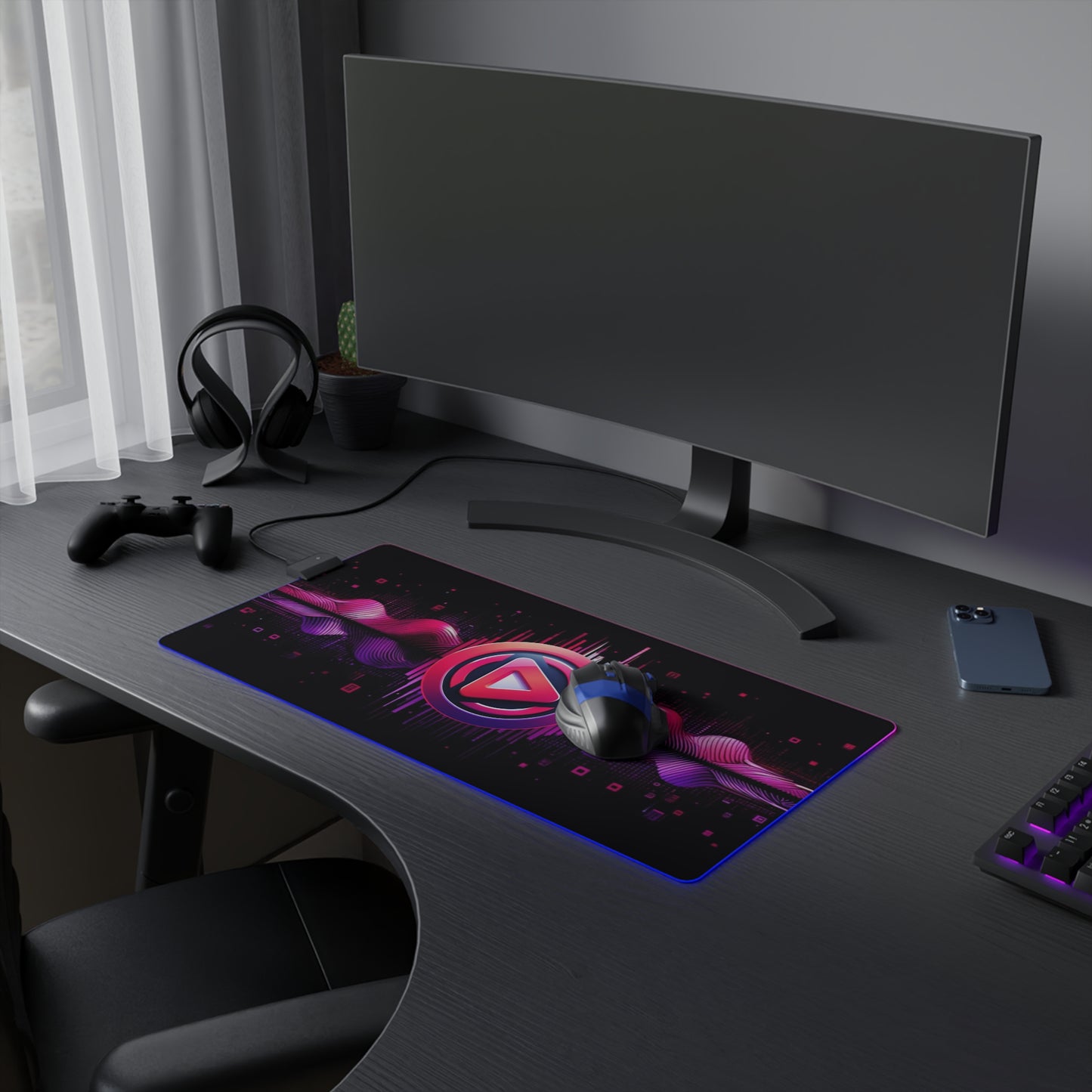 Vidiac LED Gaming Mouse Pad Dark