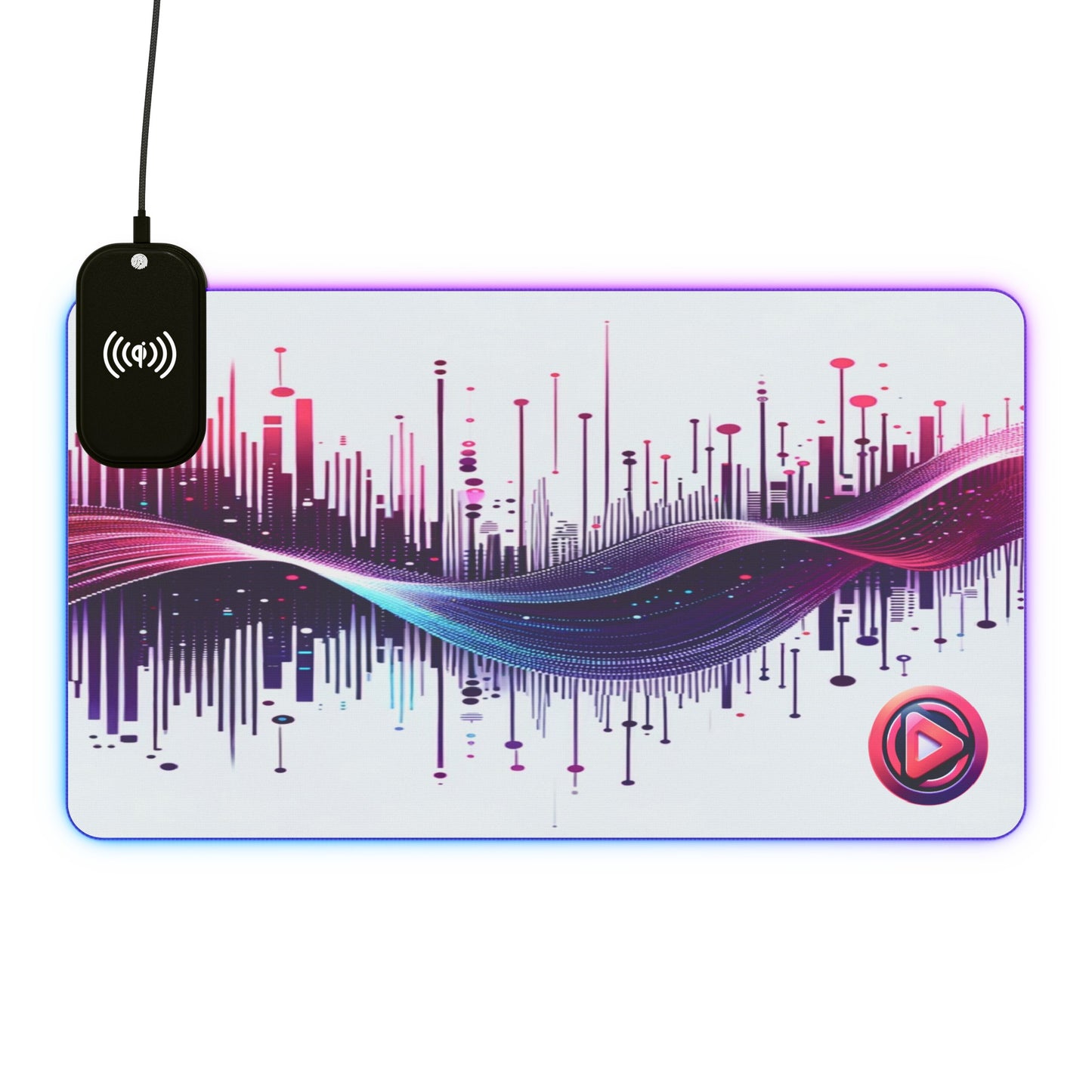 Vidiac LED Gaming Mouse Pad White, Wireless Charging