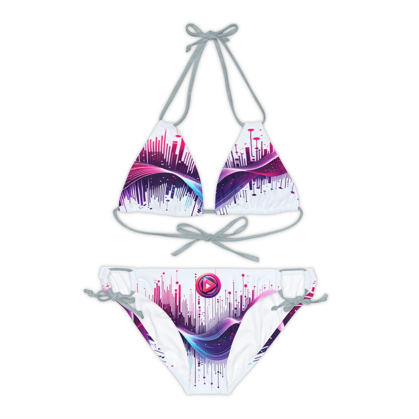 Vidiac Strappy Bikini Set (AOP) Light