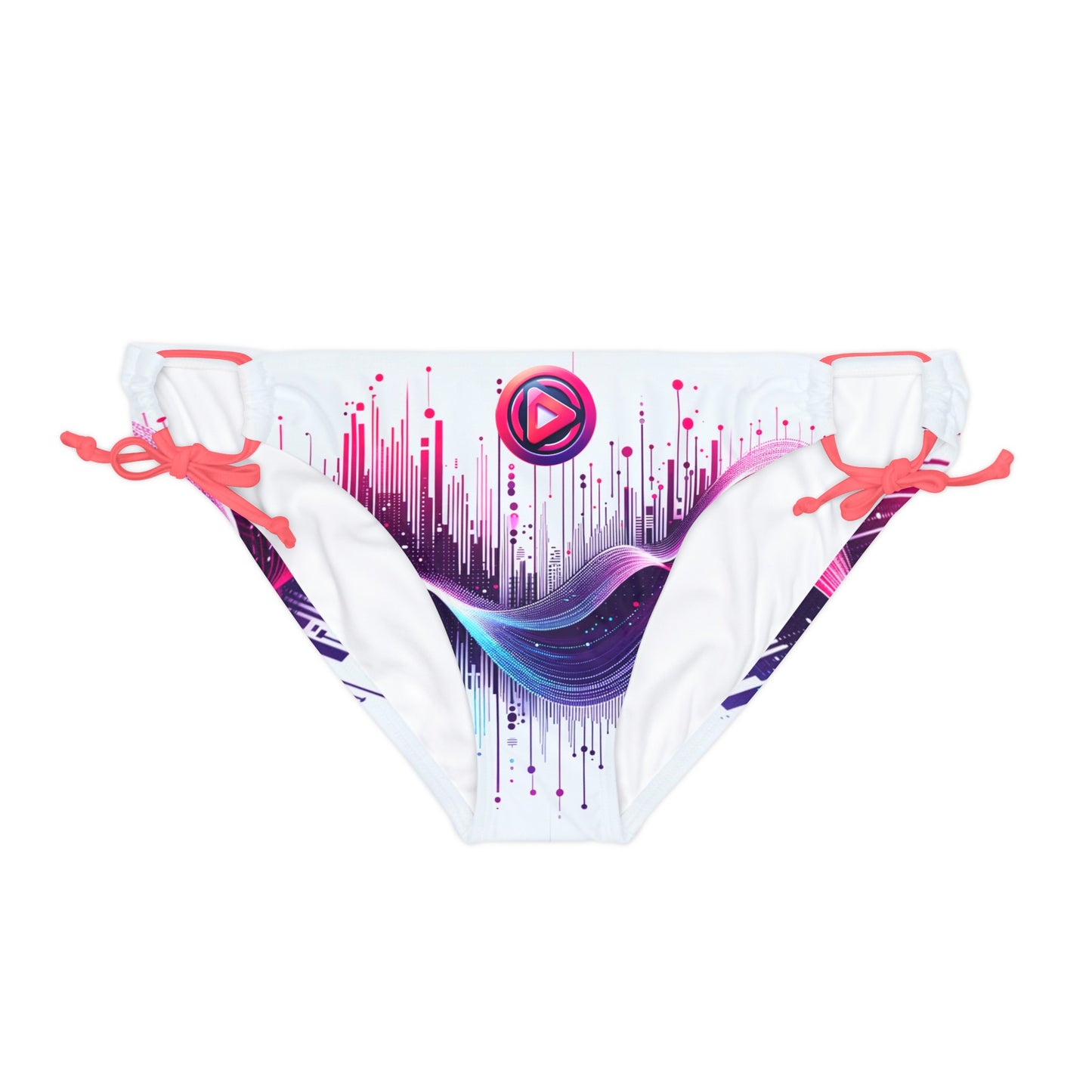Vidiac Loop Tie Side Bikini Bottom (AOP) Light