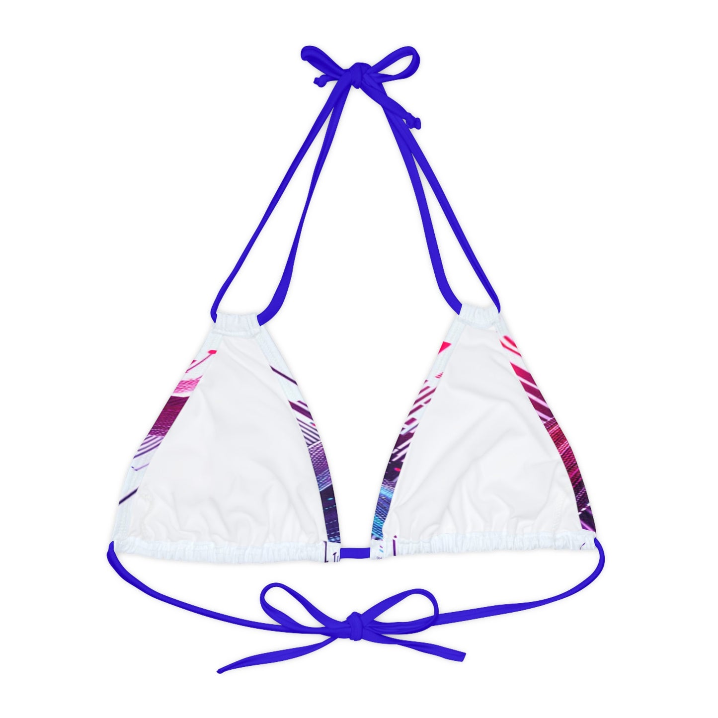 Vidiac Strappy Triangle Bikini Top (AOP) Light