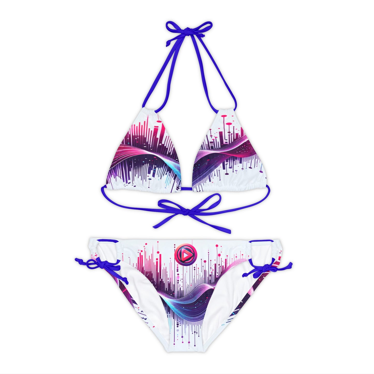 Vidiac Strappy Bikini Set (AOP) Light