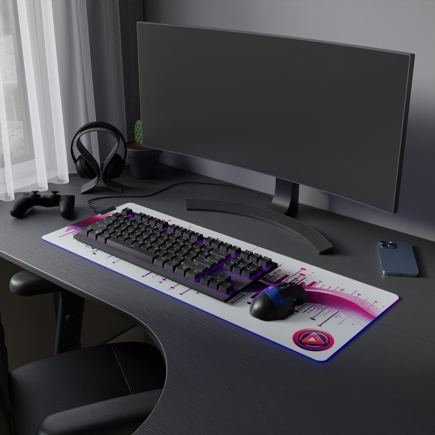 Vidiac LED Gaming Mouse Pad White