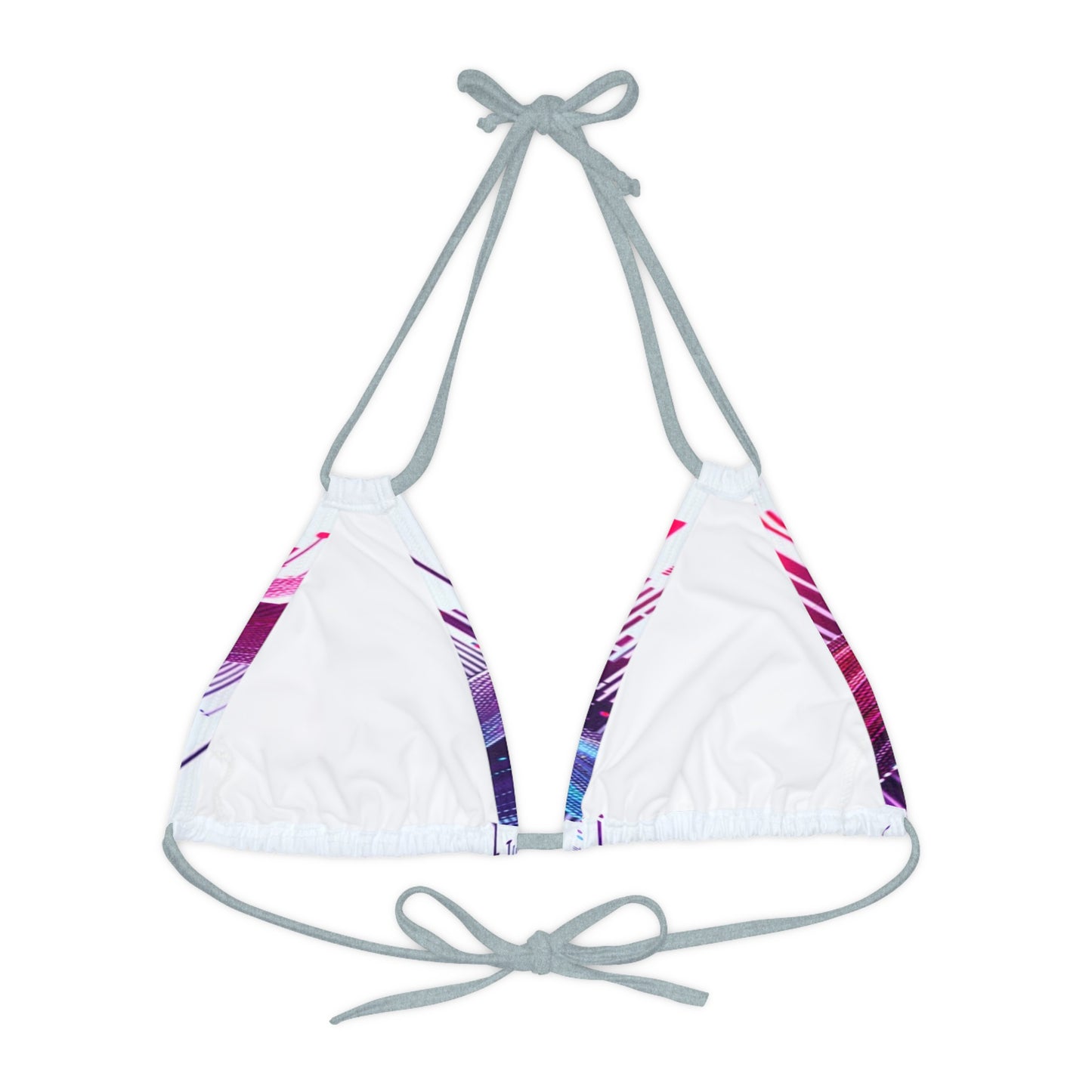 Vidiac Strappy Triangle Bikini Top (AOP) Light