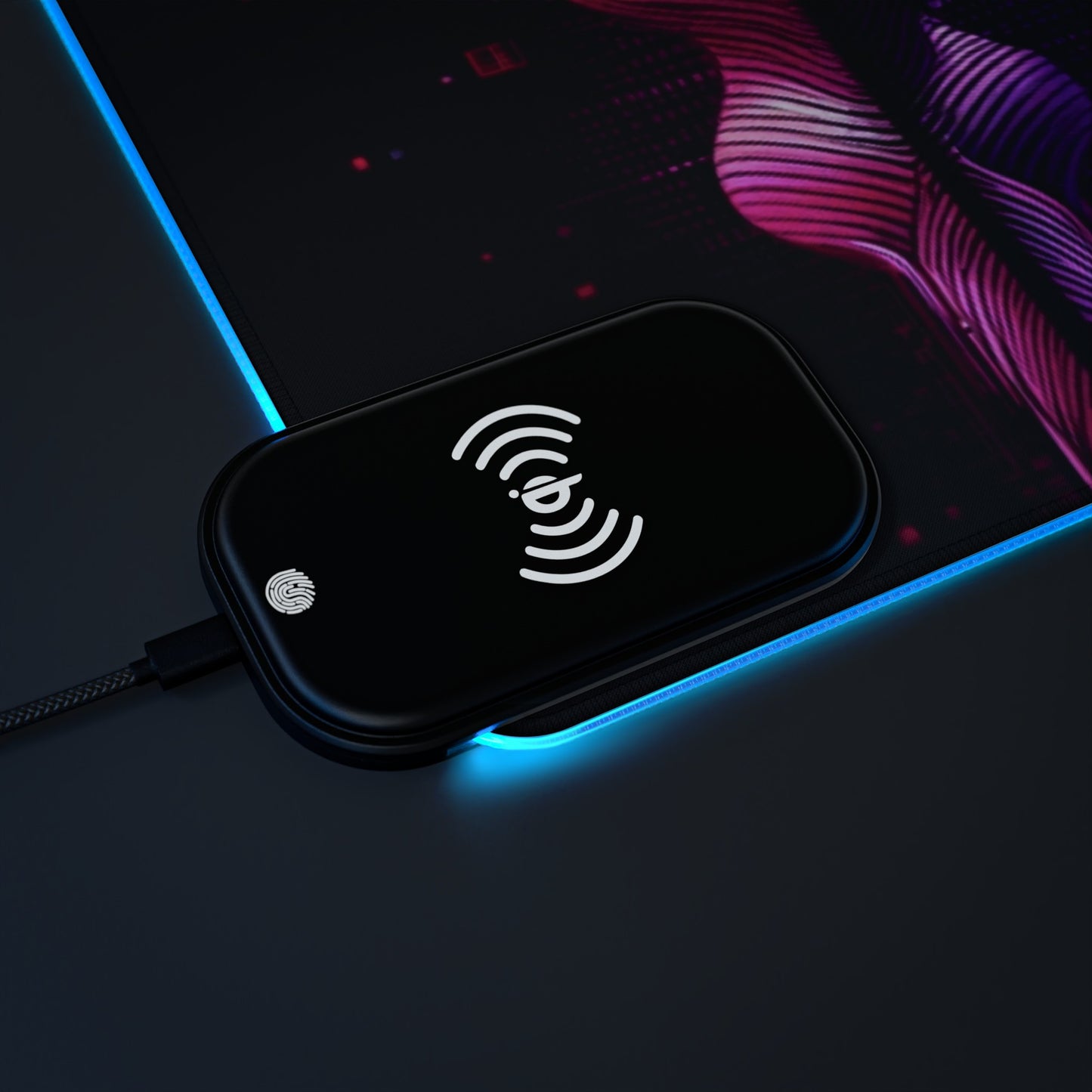 Vidiac LED Gaming Mouse Pad Dark, Wireless Charging