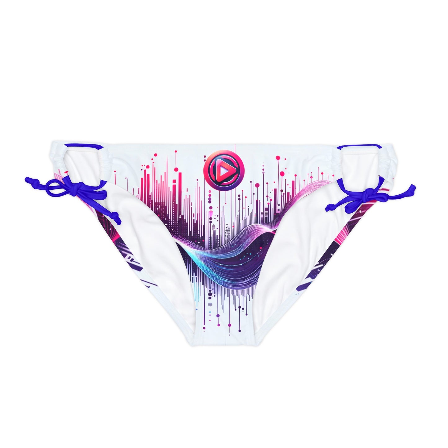 Vidiac Loop Tie Side Bikini Bottom (AOP) Light