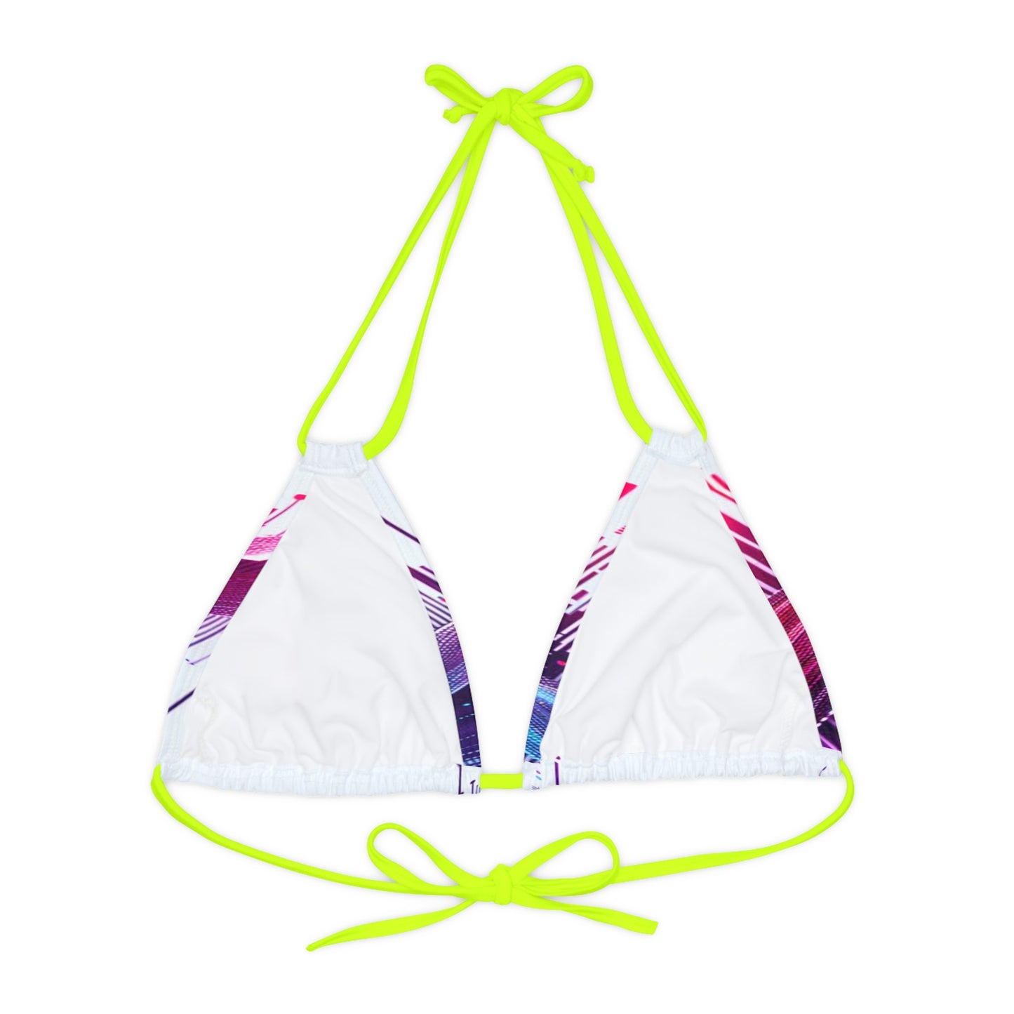 Vidiac Strappy Triangle Bikini Top (AOP) Light