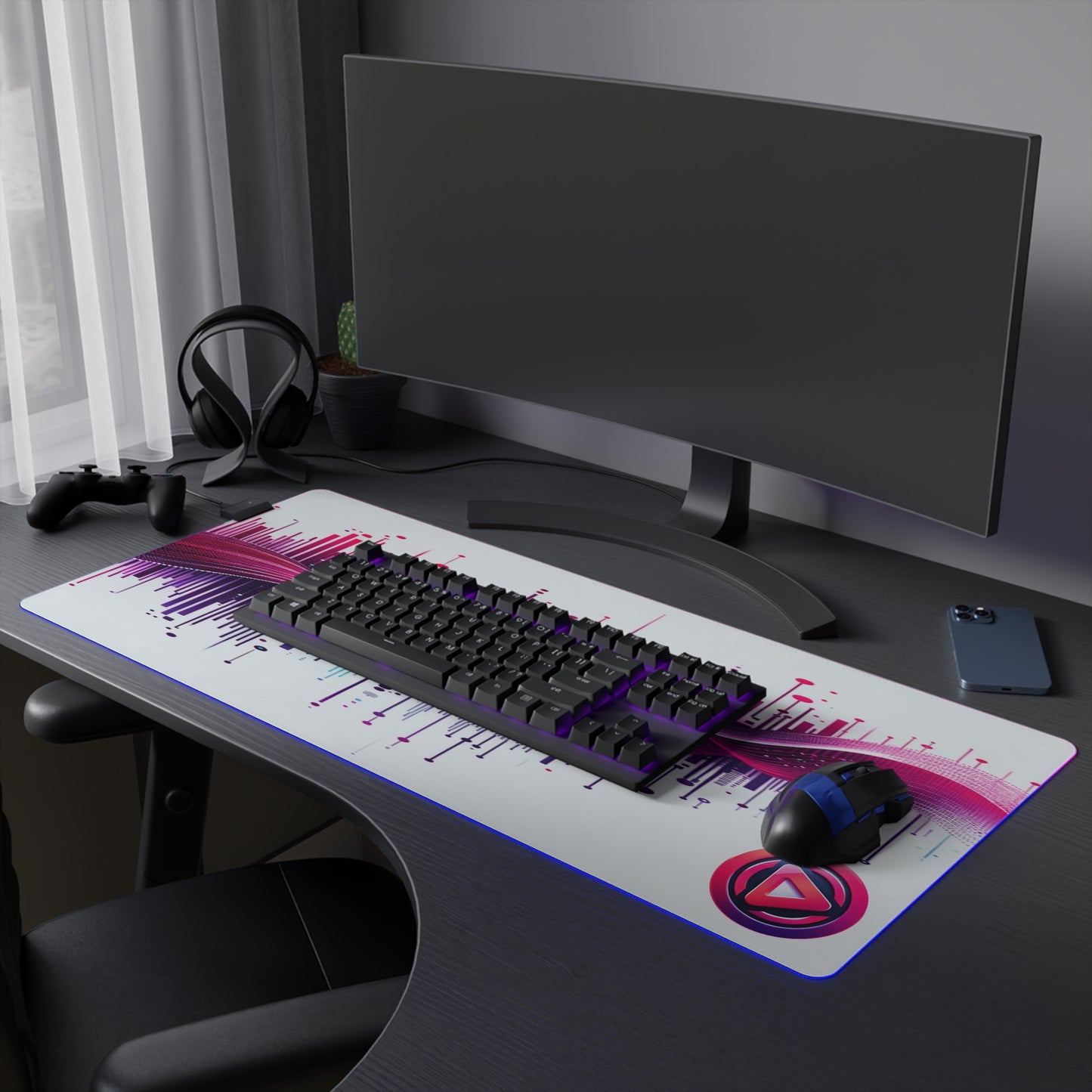 Vidiac LED Gaming Mouse Pad White