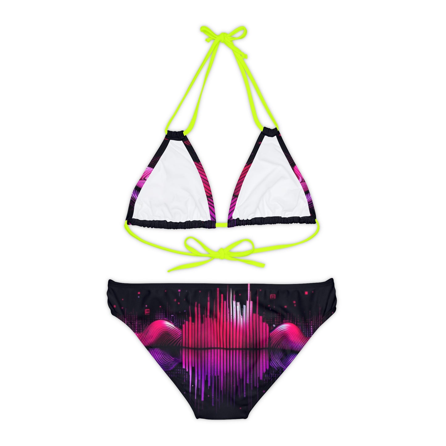 Vidiac Strappy Bikini Set (AOP) Dark