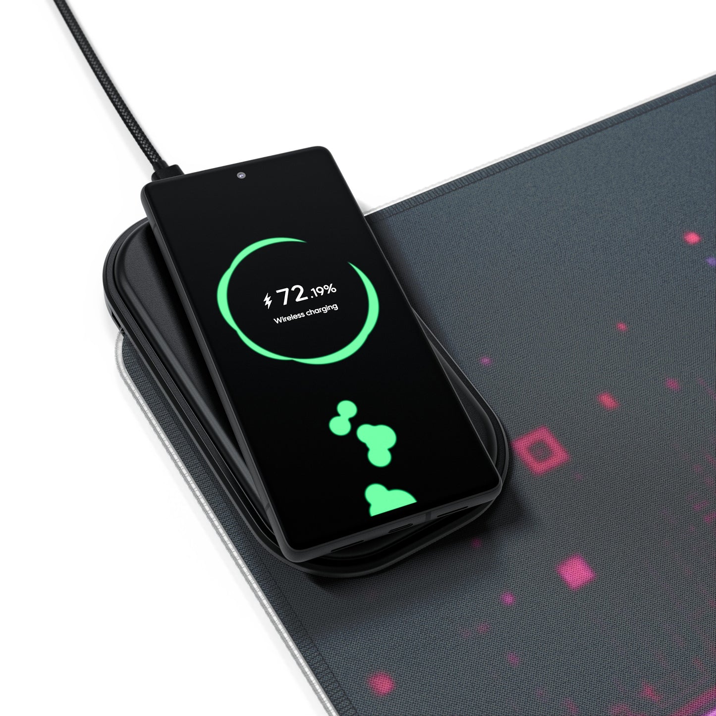 Vidiac LED Gaming Mouse Pad Dark, Wireless Charging
