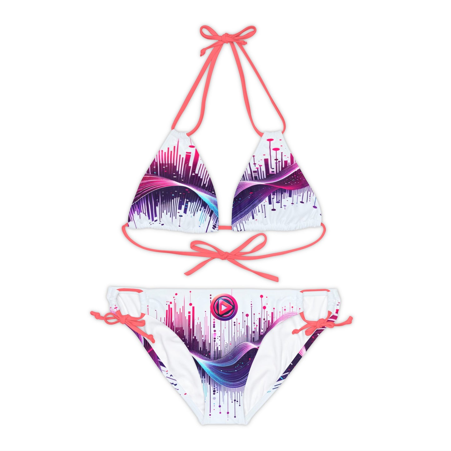 Vidiac Strappy Bikini Set (AOP) Light