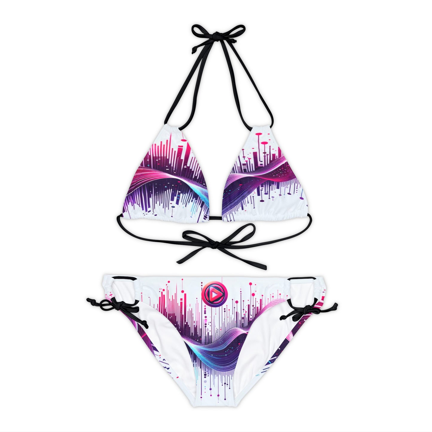 Vidiac Strappy Bikini Set (AOP) Light