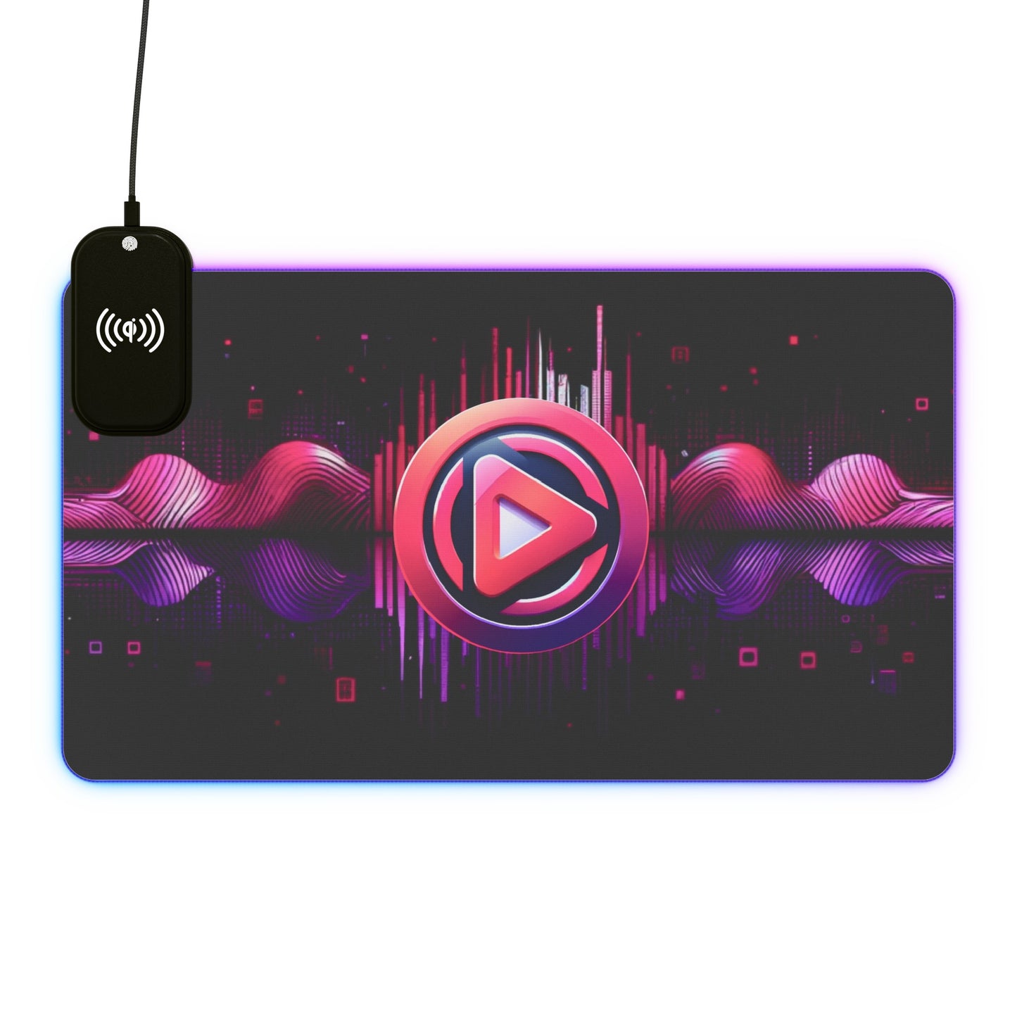 Vidiac LED Gaming Mouse Pad Dark, Wireless Charging