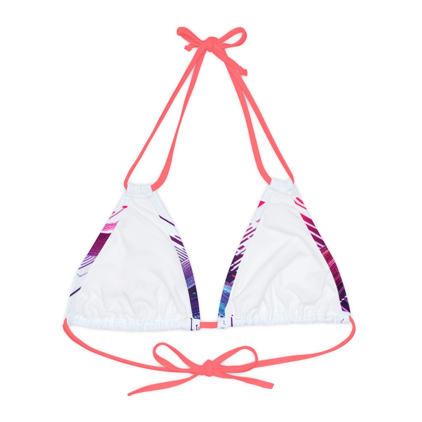 Vidiac Strappy Triangle Bikini Top (AOP) Light