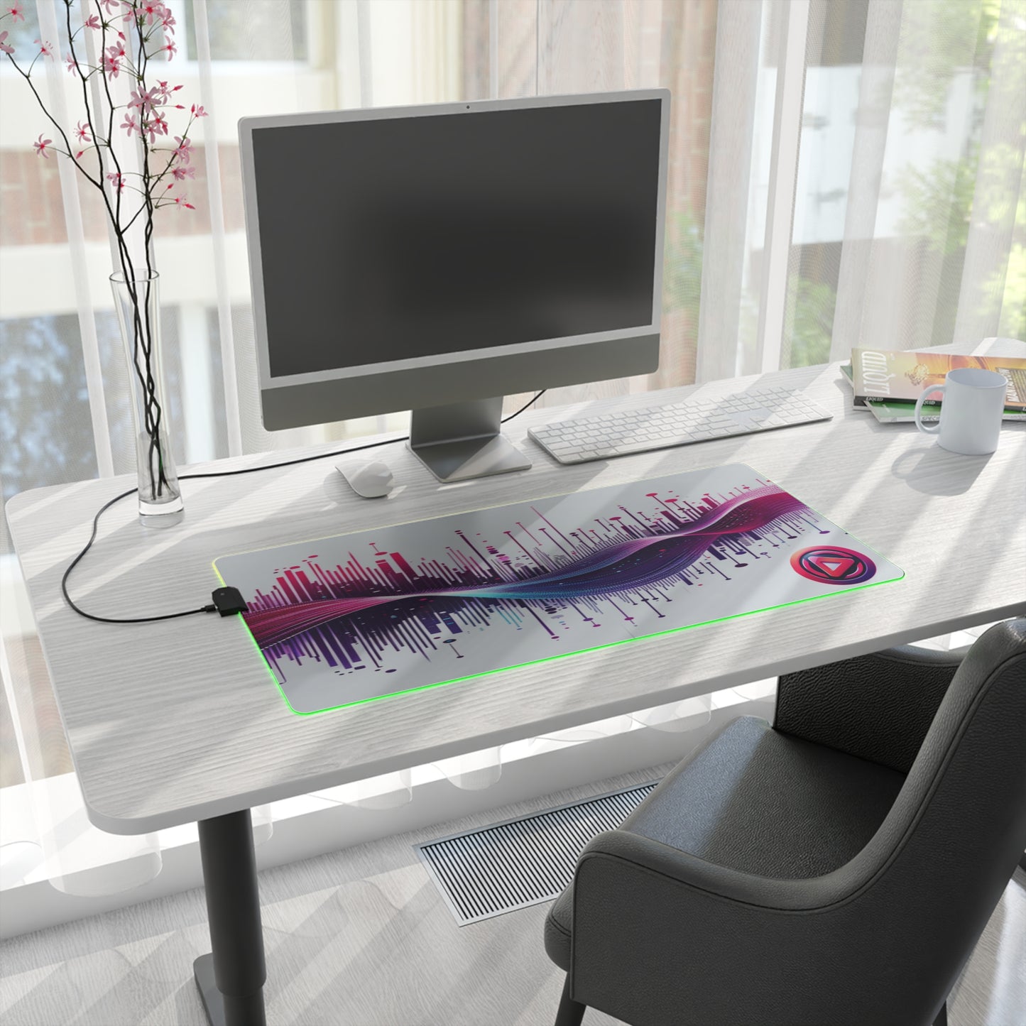 Vidiac LED Gaming Mouse Pad White