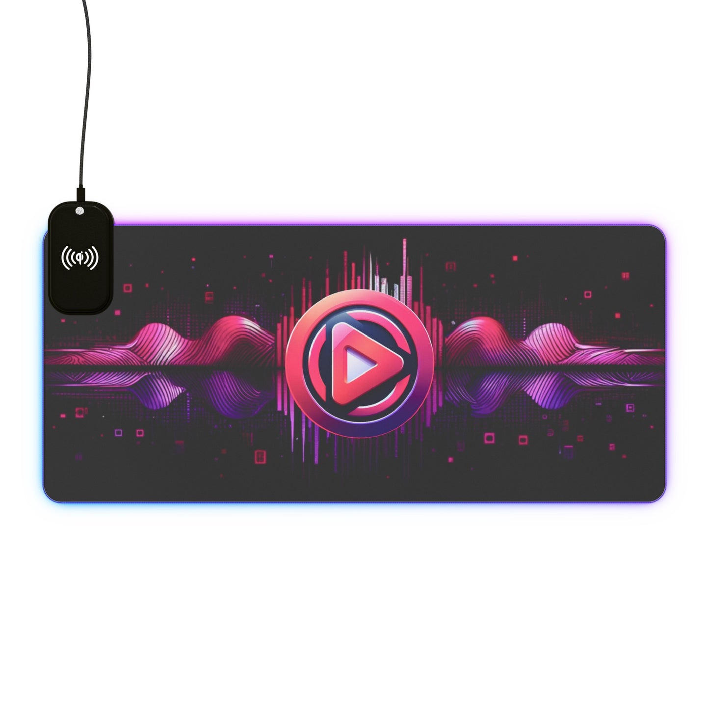 Vidiac LED Gaming Mouse Pad Dark, Wireless Charging