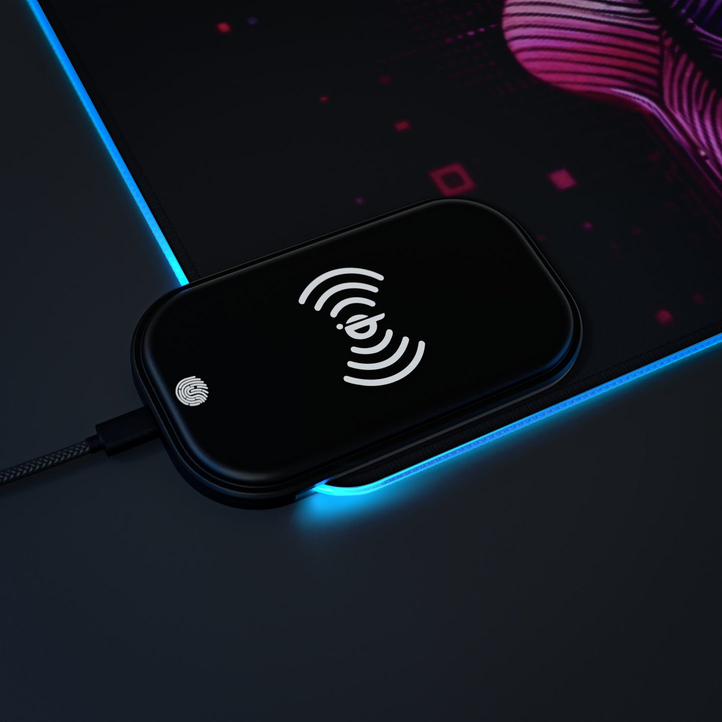 Vidiac LED Gaming Mouse Pad Dark, Wireless Charging