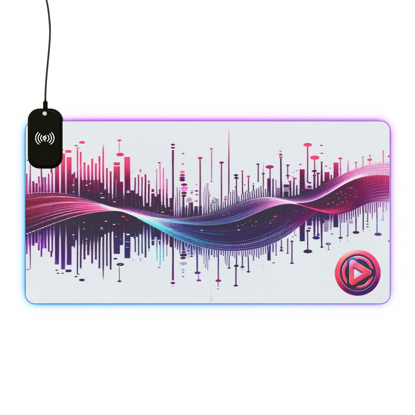 Vidiac LED Gaming Mouse Pad White, Wireless Charging