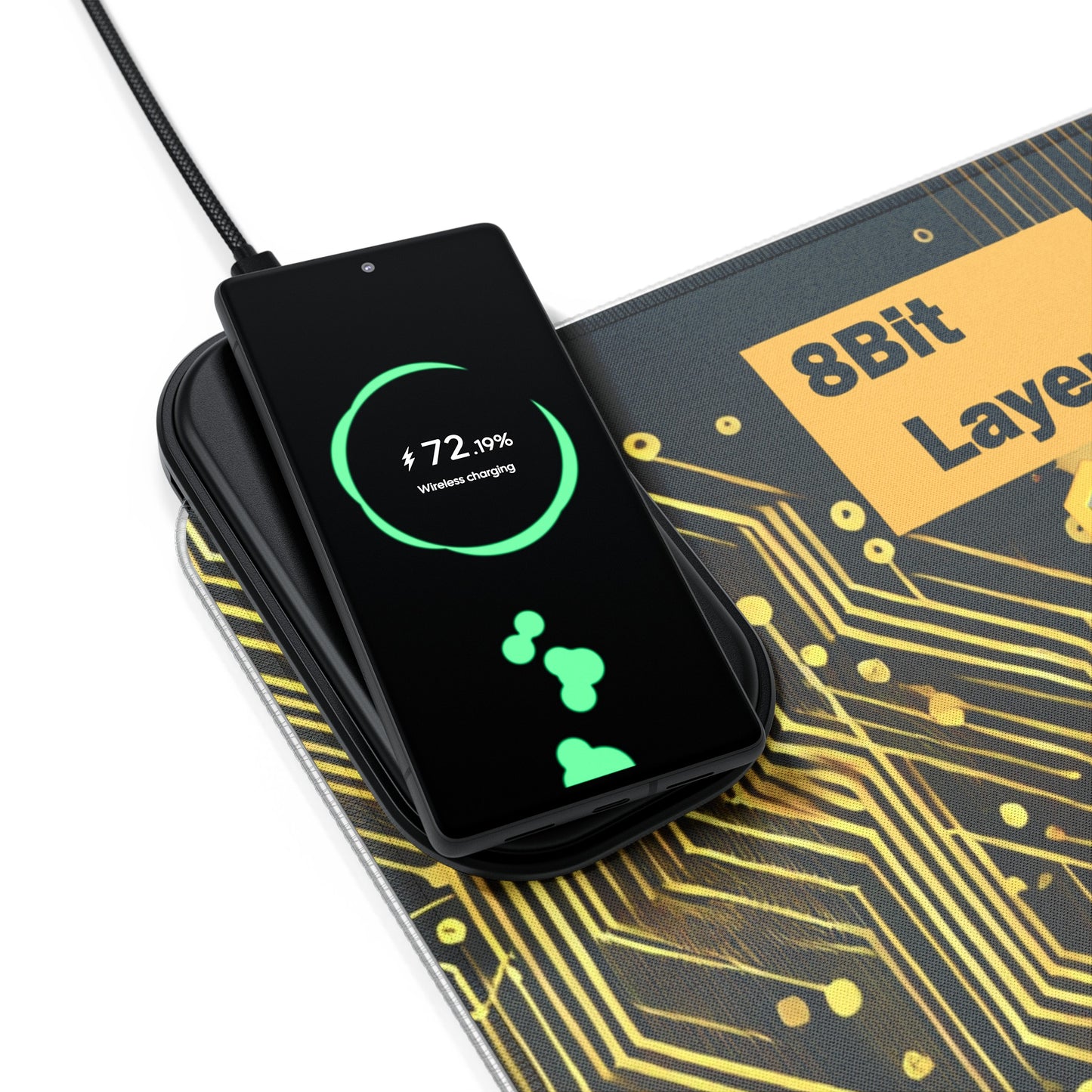 8Bit Chain LED Gaming Mouse Pad C, Wireless Charging