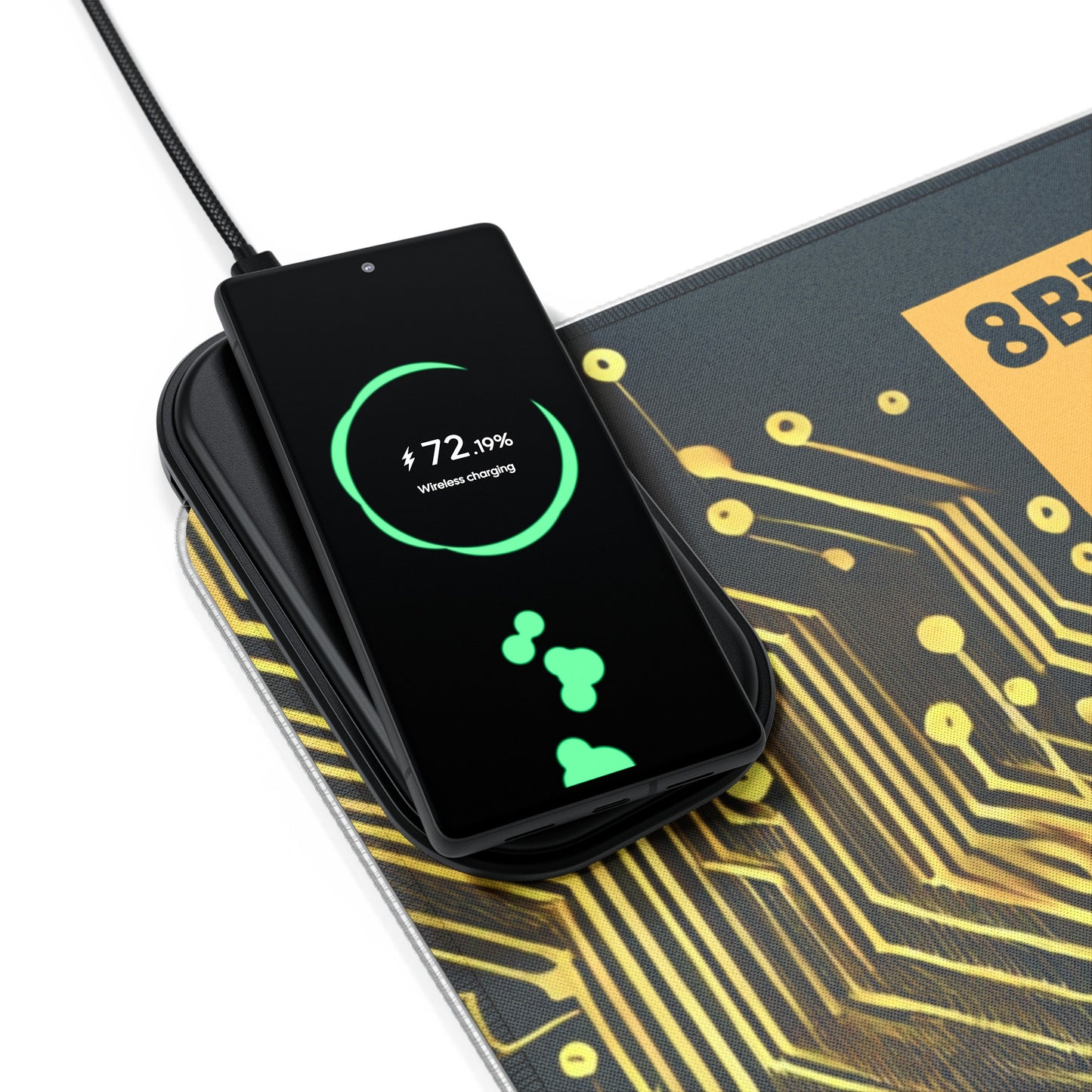 8Bit Chain LED Gaming Mouse Pad C, Wireless Charging
