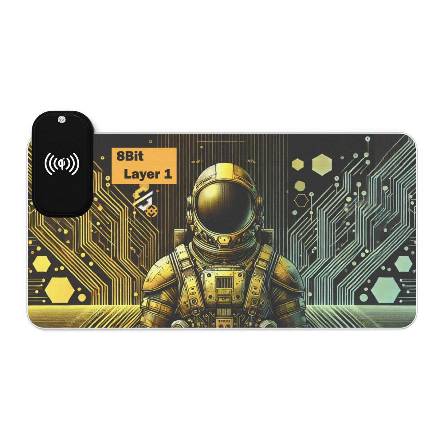 8Bit Chain LED Gaming Mouse Pad C, Wireless Charging