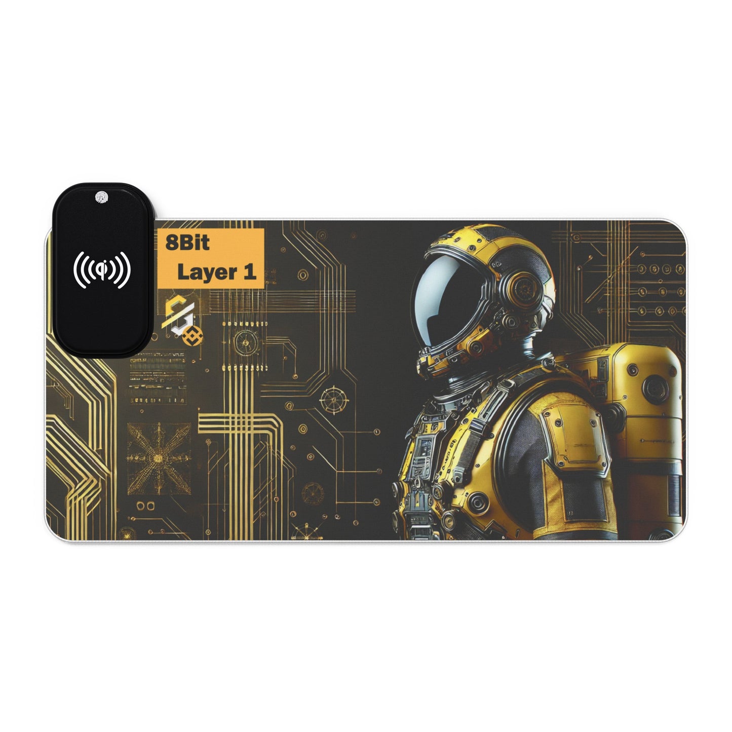 8Bit Chain LED Gaming Mouse Pad B, Wireless Charging