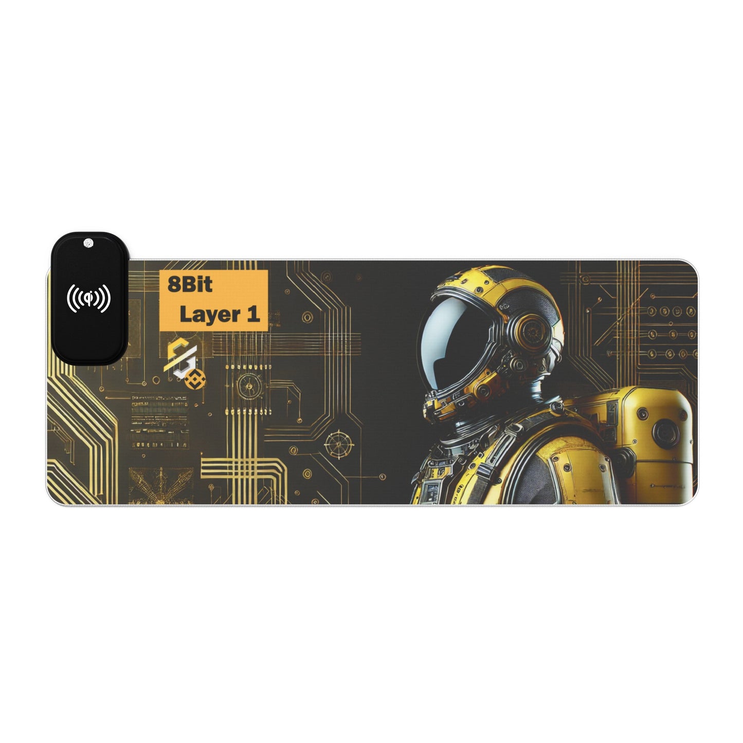 8Bit Chain LED Gaming Mouse Pad B, Wireless Charging