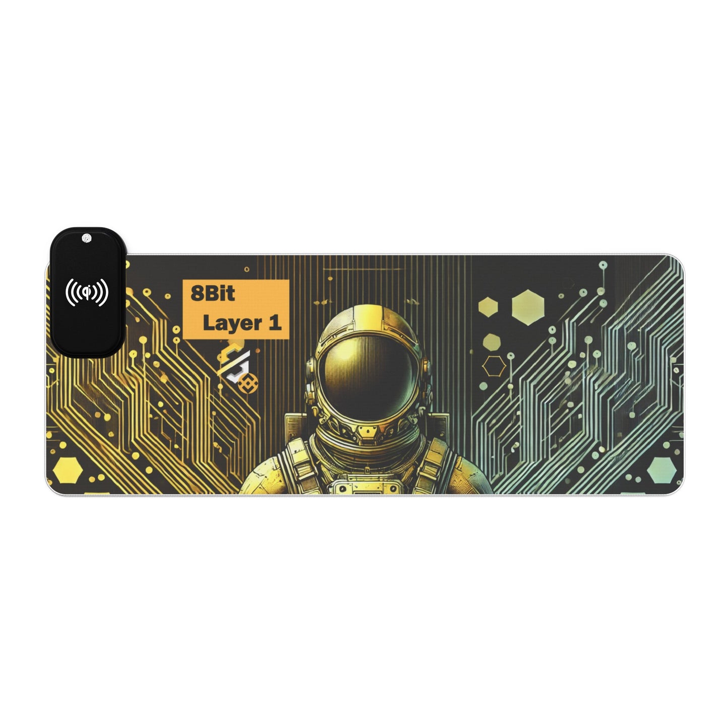 8Bit Chain LED Gaming Mouse Pad C, Wireless Charging